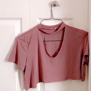 V Neck Pastel Crop Top